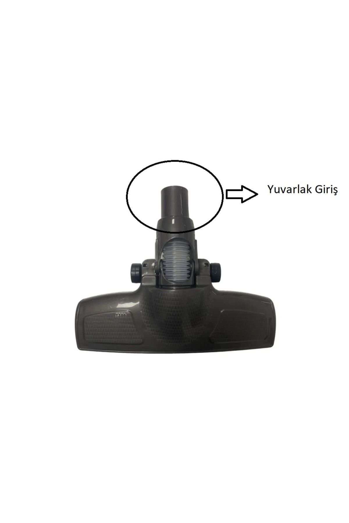 P1200 Pratik Süpürge Tekerlekli Emici Başlık Gri (Yuvarlak Giriş)