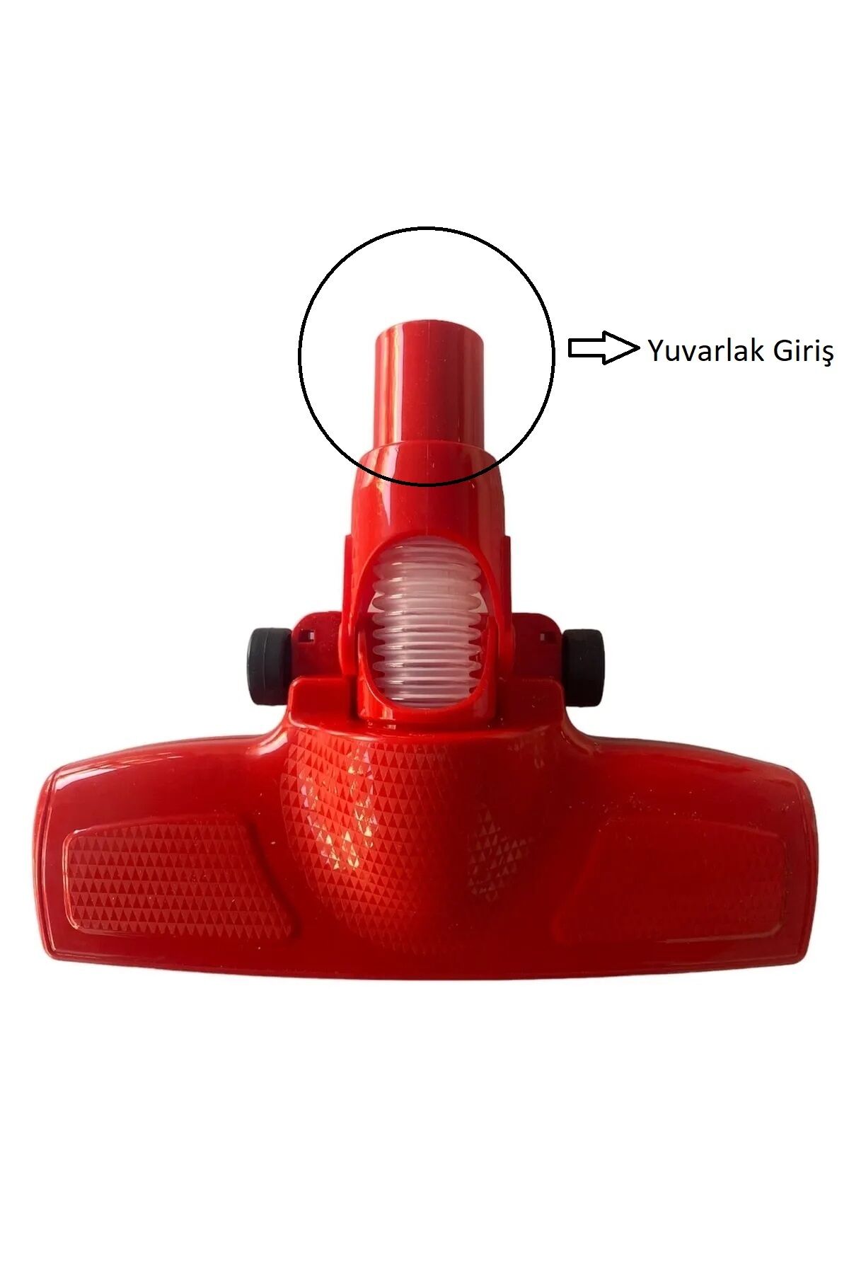 P1200 Pratik Süpürge Tekerlekli Emici Başlık Kırmızı (Yuvarlak Giriş)