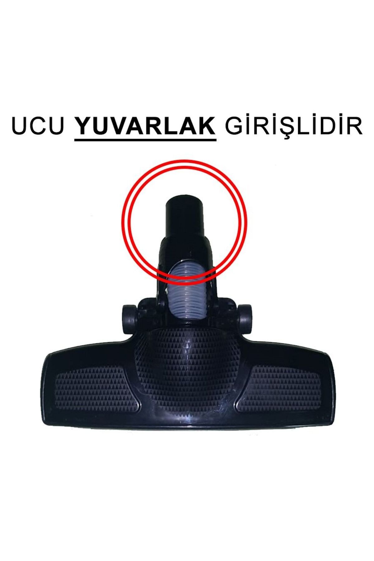 Pratik P1200 P1300 Speedy Pro Duo 2100 dik Süpürge Tekerlekli  Başlık SİYAH (Yuvarlak Giriş)