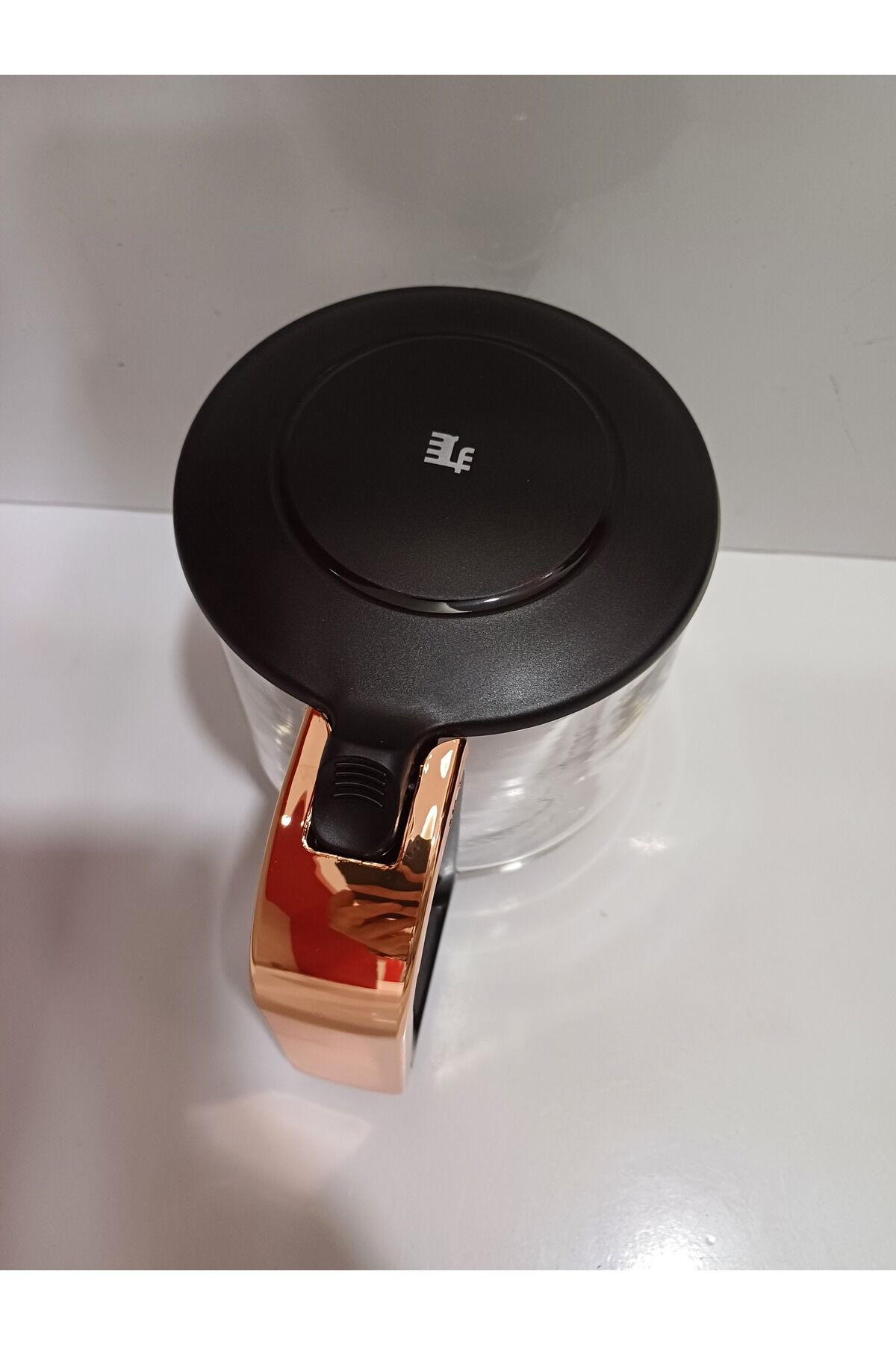 KARACA ÇAYSEVER VE DEMFİT BAKIR SAPLI CAM DEMLİK